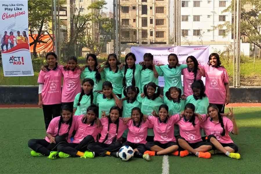 ActionAid Bangladesh arranges football match to promote sports among young girls