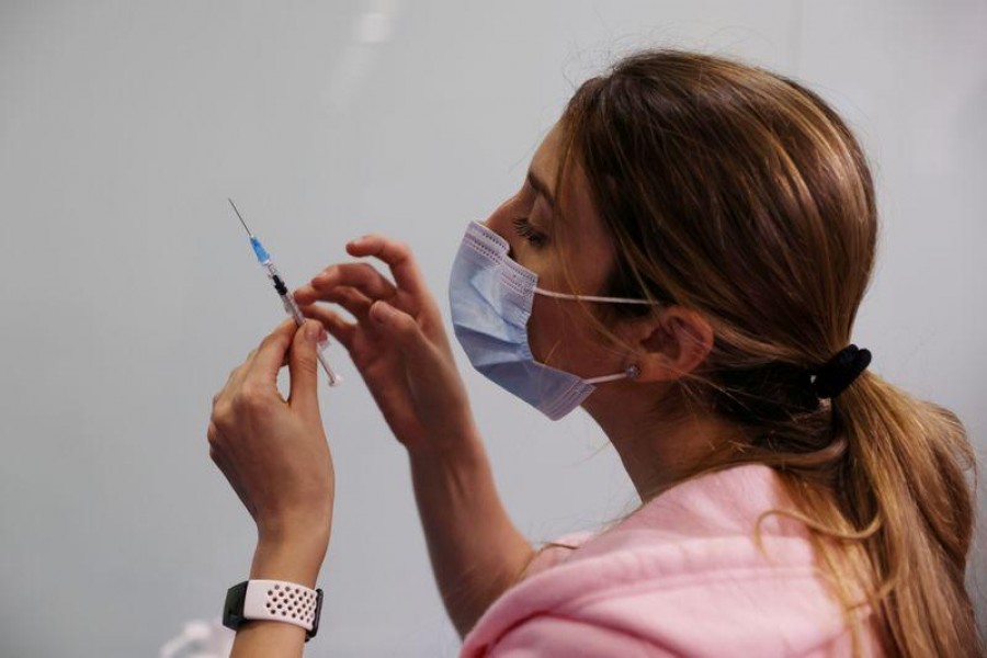 A medical worker prepares to administer a second vaccination injection against the coronavirus disease as Israel continues its national vaccination drive, during a third national Covid-19 lockdown, at Tel Aviv Sourasky Medical Center (Ichilov Hospital) in Tel Aviv, Israel on January 10, 2021 — Reuters/Files