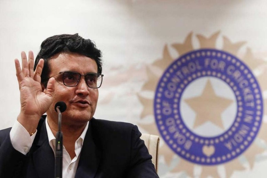 Former Indian cricketer and current BCCI (Board Of Control for Cricket in India) president Sourav Ganguly reacts during a press conference at the BCCI headquarters in Mumbai, India, October 23, 2019 – Reuters/Files