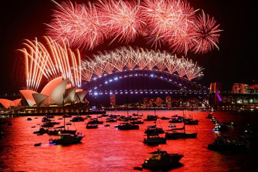 Fireworks explode over Sydney Harbour during New Year's Eve celebrations in Sydney, Australia – Reuters/Jaimi Joy