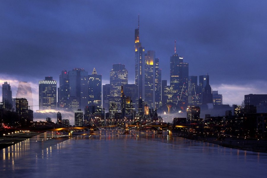 The Frankfurt skyline is pictured, as the spread of the coronavirus disease (COVID-19) continues, in Frankfurt, Germany, January 5, 2022 – Reuters/Kai Pfaffenbach