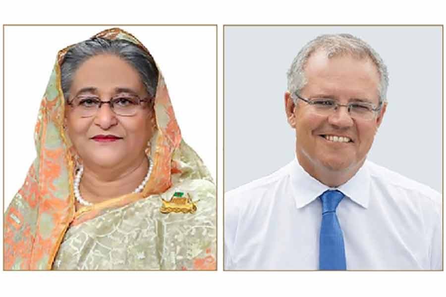 Prime Minister Sheikh Hasina and her Australian counterpart Scott Morrison