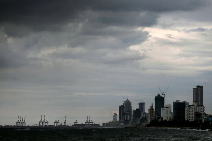 A general view of the main business district as rain clouds gather above in Colombo, Sri Lanka, November 17, 2020 – Reuters/Dinuka Liyanawatte