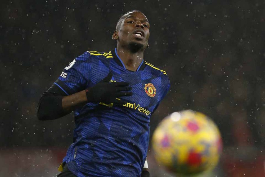 Soccer Football - Premier League - Burnley v Manchester United - Turf Moor, Burnley, Britain - February 8, 2022 Manchester United's Paul Pogba in action Reuters/Craig Brough