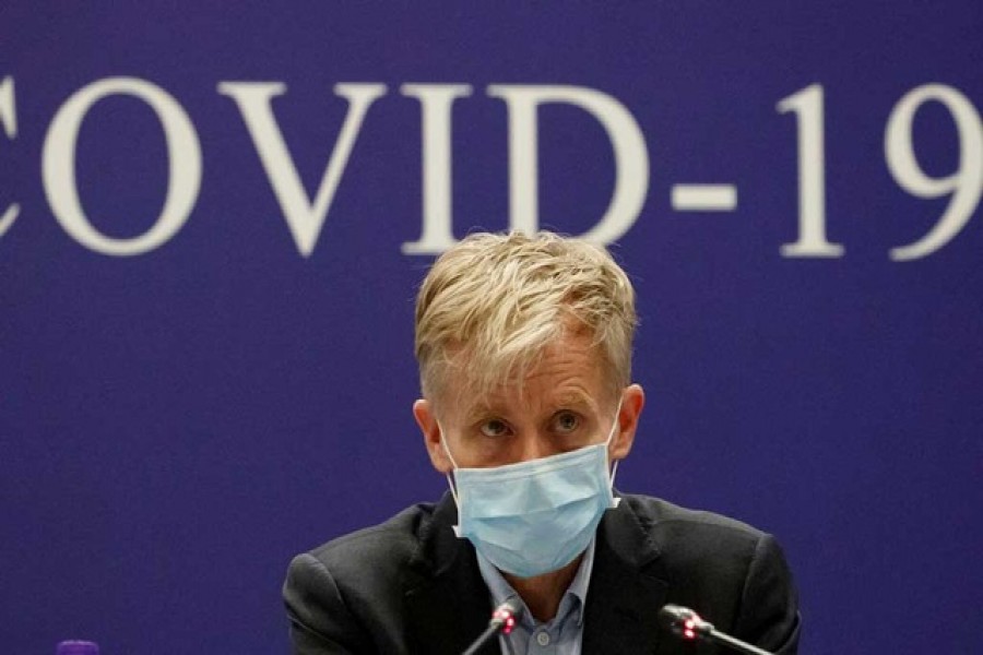 Bruce Aylward of the World Health Organisation (WHO) attends a news conference of the WHO-China Joint Mission on Covid-19 about its investigation of the coronavirus outbreak in Beijing, China, February 24, 2020 – Reuters/Files