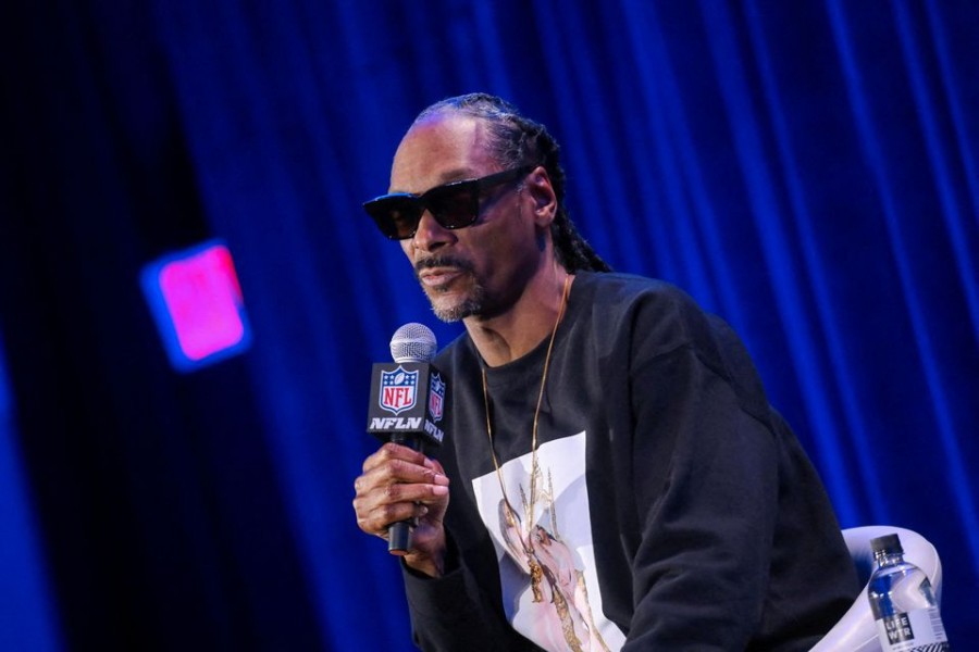 Rapper Snoop Dogg speaks during a news conference about his upcoming performance at the halftime show of Super Bowl LVI in Los Angeles, California, US on February 10, 2022 — Reuters/Files