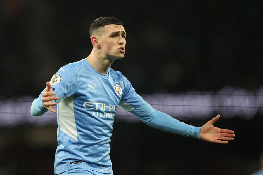 Manchester City's Phil Foden seen in this undated Reuters photo