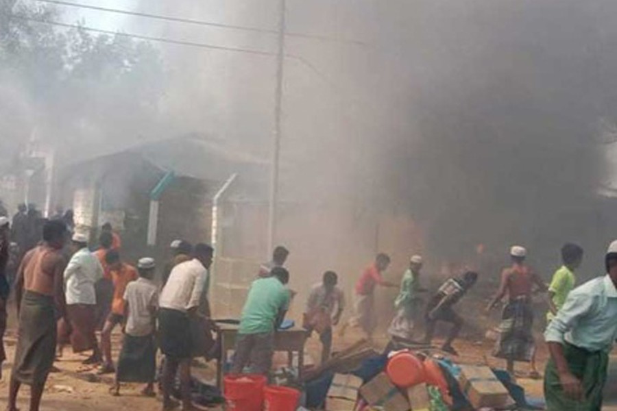 Fire breaks out at Rohingya camp again