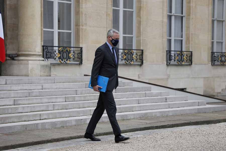 French Economy and Finance Minister Bruno Le Maire leaving after a Defence Council on Ukraine crisis at the Elysee Palace in Paris of France on Thursday –Reuters photo