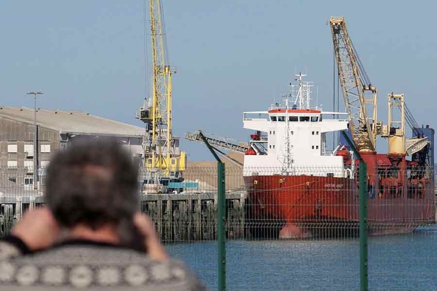 The Russian cargo ship was seized by France on Saturday for allegedly violating EU-imposed sanctions on Moscow over the invasion of Ukraine –Reuters photo