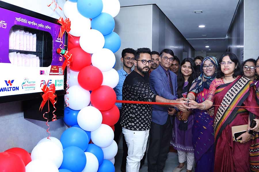 Walton Hi-Tech Industries PLC's MD & CEO Golam Murshed inaugurated a sanitary napkin vending machine at its corporate office on Monday