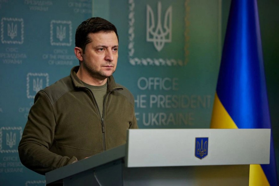 Ukrainian President Volodymyr Zelensky seen in this Reuters file photo dated February 25, 2020