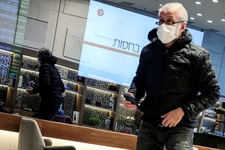 Sanctioned Russian oligarch Roman Abramovich stands in a VIP lounge before a jet linked to him took off for Istanbul from Ben Gurion international airport in Lod near Tel Aviv, Israel, March 14, 2022. REUTERS/Stringer/File Photo