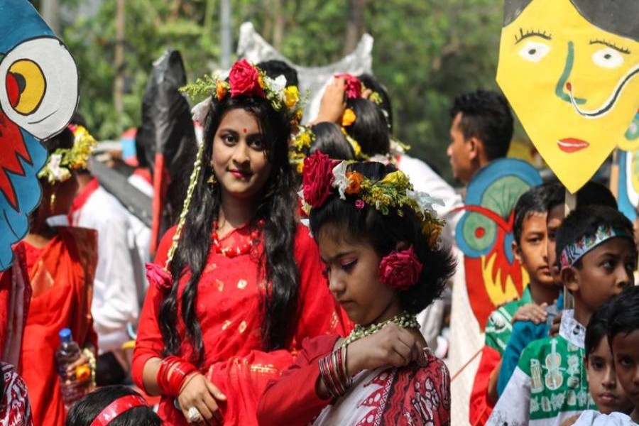 Pahela Baishakh being celebrated in Mymensingh 
