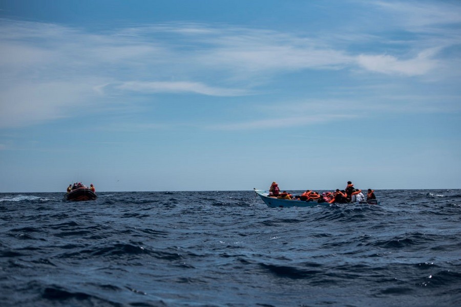 Boat capsizes off Libyan coast, 35 presumed dead