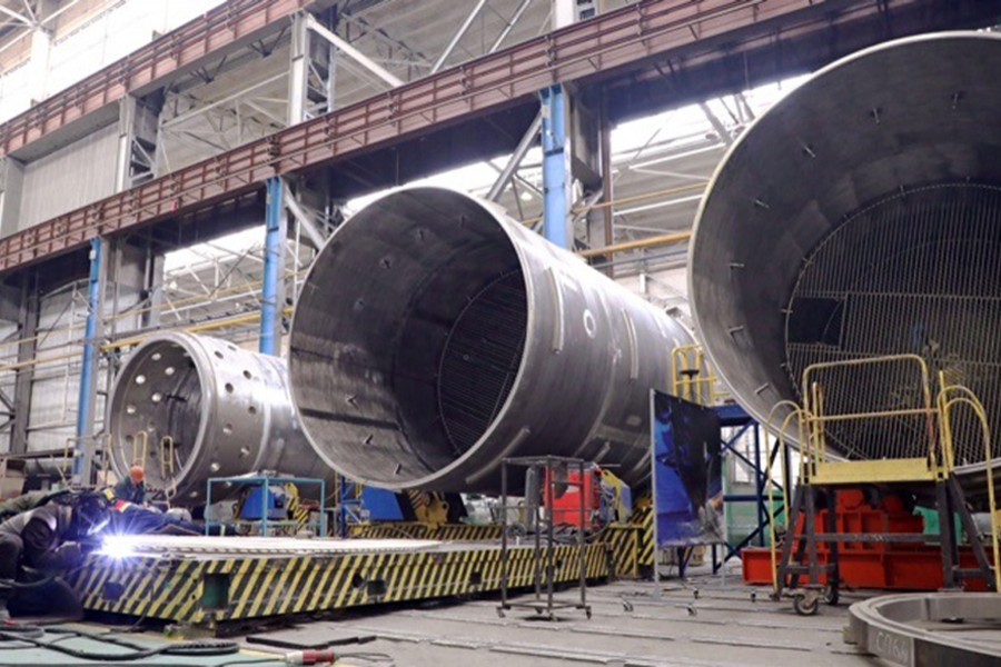 Manufacturing of hydro-accumulators of Rooppur Nuke plant underway