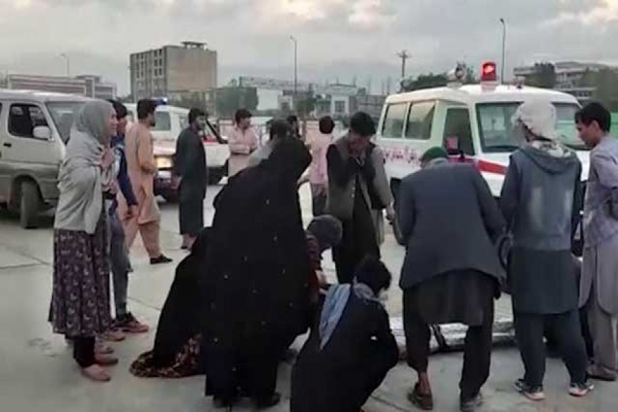 Deadly bombings near a school in Kabul, Afghanistan killed at least 50 on May 9, 2021 TOLOnews/Twitter