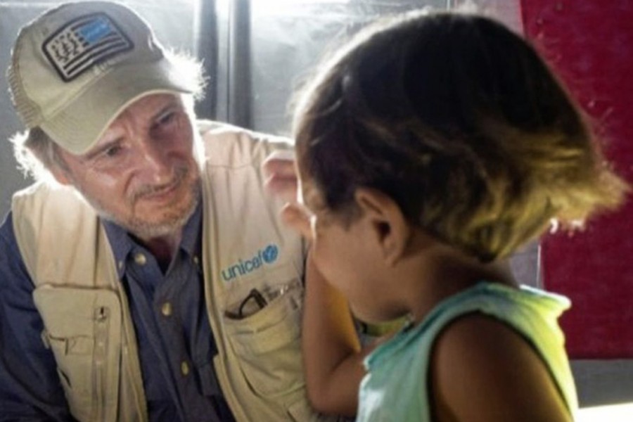 Hollywood actor Liam Neeson hails UNICEF vaccination efforts