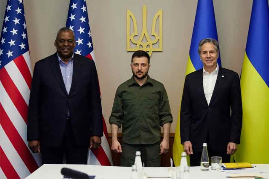 Top US officials visit Kyiv, promise to reopen embassy in Ukraine soon