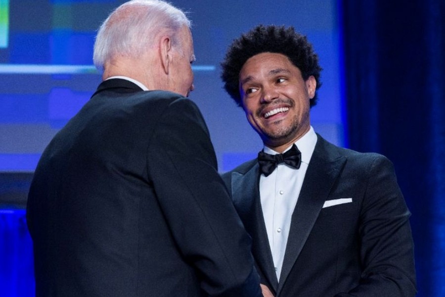 President Joe Biden and comedian Trevor Noah - EPA photo