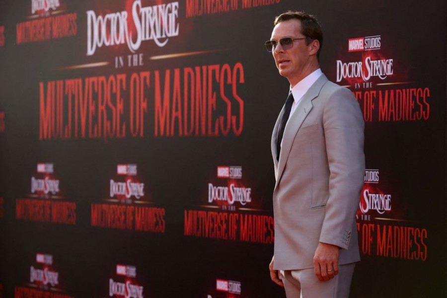 Cast member Benedict Cumberbatch attends the premiere of the film "Doctor Strange in the Multiverse of Madness" in Los Angeles, US, May 2, 2022. REUTERS/Mario Anzuoni