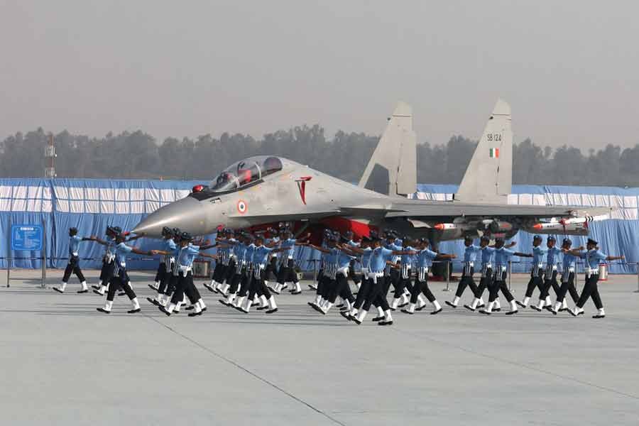 The Sukhoi-30MKI jet is seen during the 88th Air Force Day parade at Hindon Air Force Station in Ghaziabad of India on October 8 in 2020 –Reuters file photo