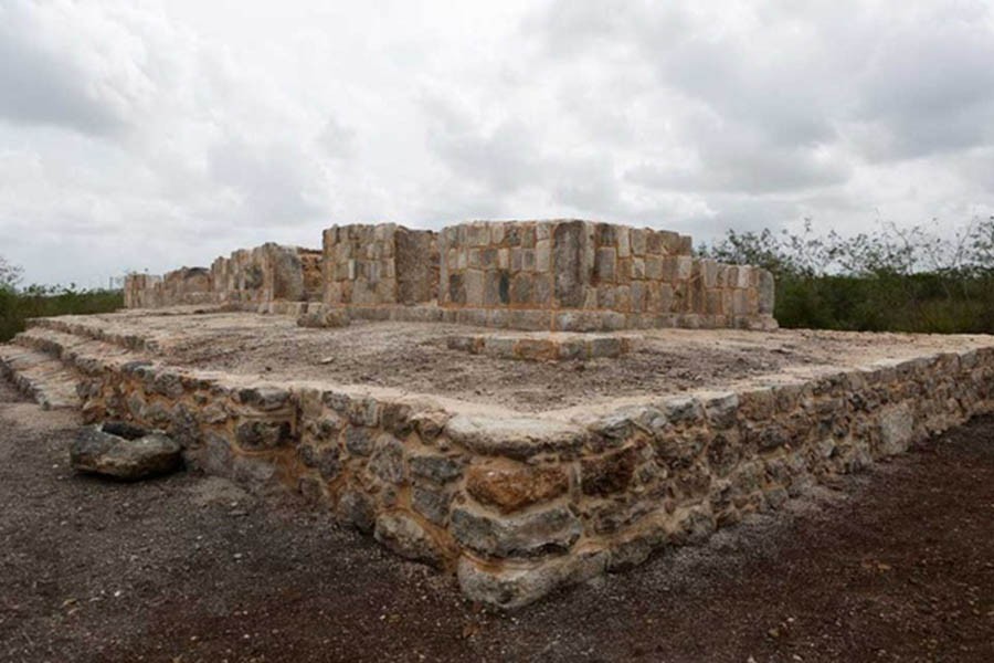 The ruins of a Mayan site, called Xiol, are pictured after archaeologists have uncovered an ancient Mayan city filled with palaces, pyramids and plazas on a construction site of what will become an industrial park in Kanasin, near Merida, Mexico May 26, 2022. REUTERS