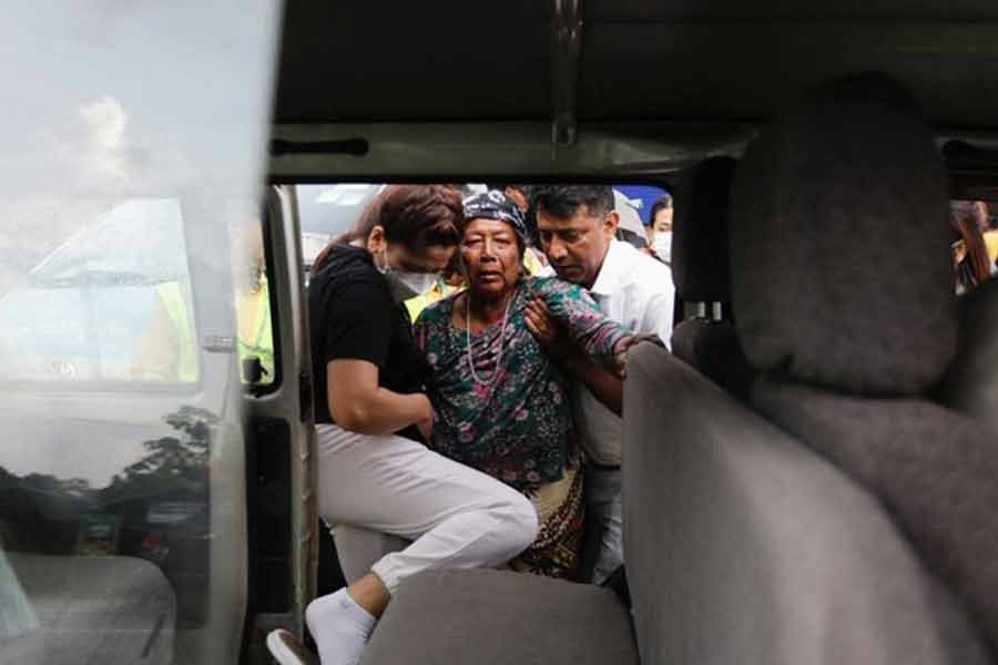 Family members of victims of the Tara Air passenger plane, which crashed with 22 people on board while on its way to Jomsom, arriving at the domestic airport in Kathmandu of Nepal on Monday –Reuters photo