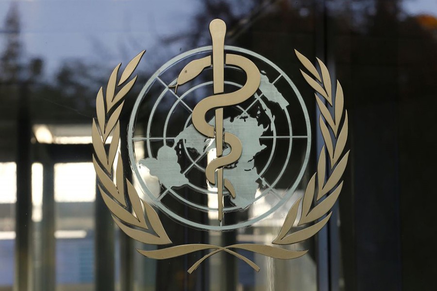 A logo is pictured on the World Health Organization (WHO) headquarters in Geneva, Switzerland on November 22, 2017 — Reuters/Files