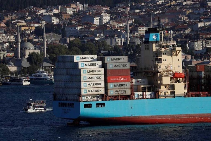 The Maersk Line container ship Maersk Batam sails in the Bosphorus, on its way to the Mediterranean Sea, in Istanbul, Turkey August 10, 2018. REUTERS/Murad Sezer