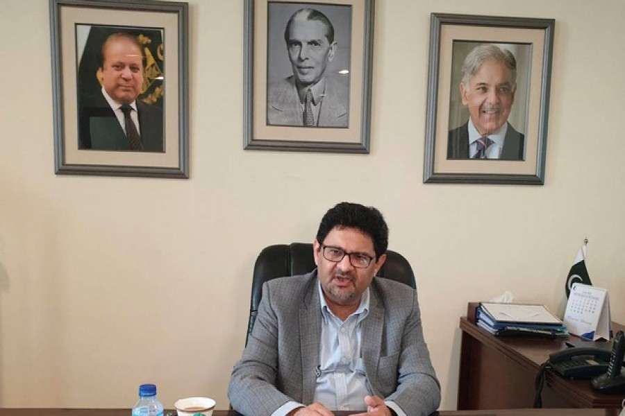 Pakistan's Federal Minister for Finance and Revenue Miftah Ismail speaks during an interview with Reuters at his office, in Islamabad, Pakistan June 11, 2022. REUTERS