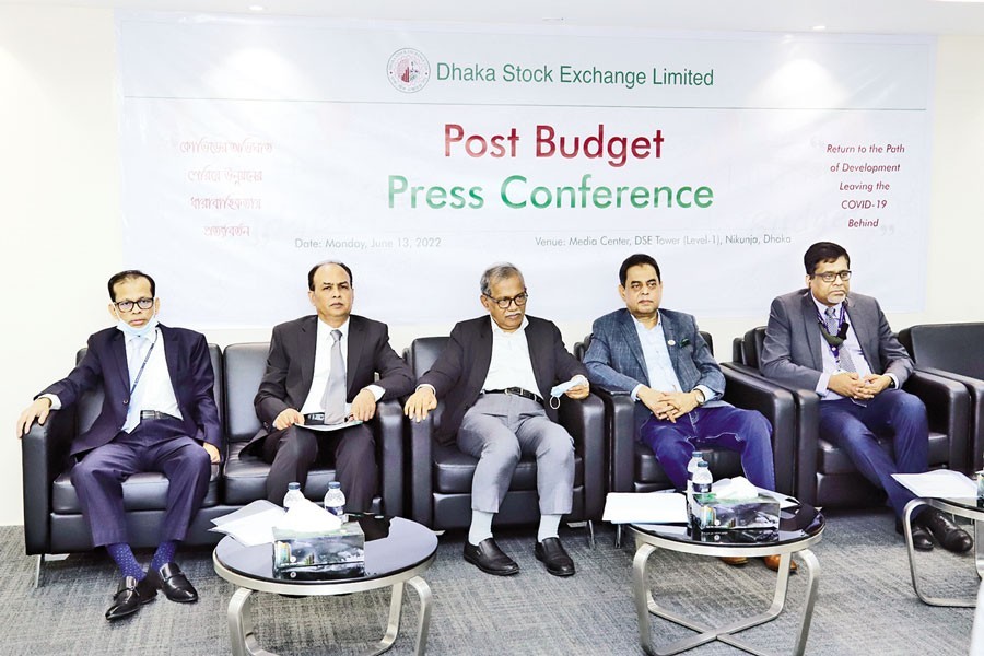 DSE arranged a post-budget press conference at its office situated at Nikunja in the city Monday.