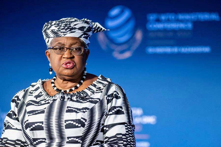 Director-General of the World Trade Organisation (WTO) Ngozi Okonjo-Iweala at the opening ceremony of the 12th Ministerial Conference at the World Trade Organization in Geneva on June 12 –Reuters file photo