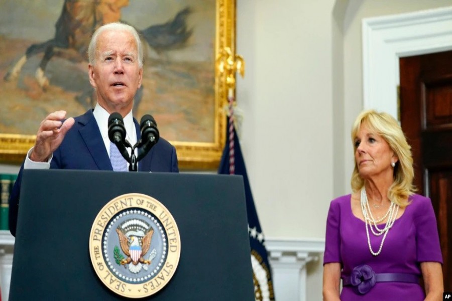 President Joe Biden speaks before signing into law S. 2938, the Bipartisan Safer Communities Act gun safety bill, in the Roosevelt Room of the White House in Washington, Saturday, June 25, 2022 - AP photo