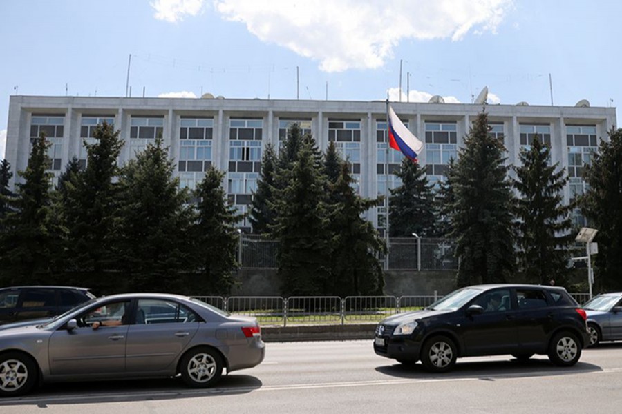 A view of the Russian embassy in Sofia, Bulgaria on April 29, 2021 — Reuters/Files