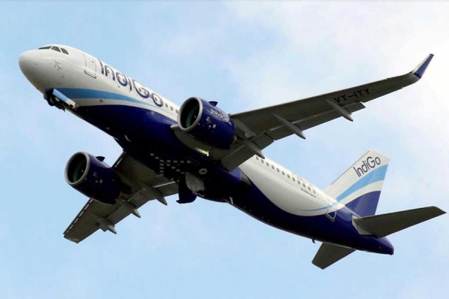 An IndiGo Airlines Airbus A320 aircraft takes off in Colomiers near Toulouse, France, Oct 19, 2017. Reuters