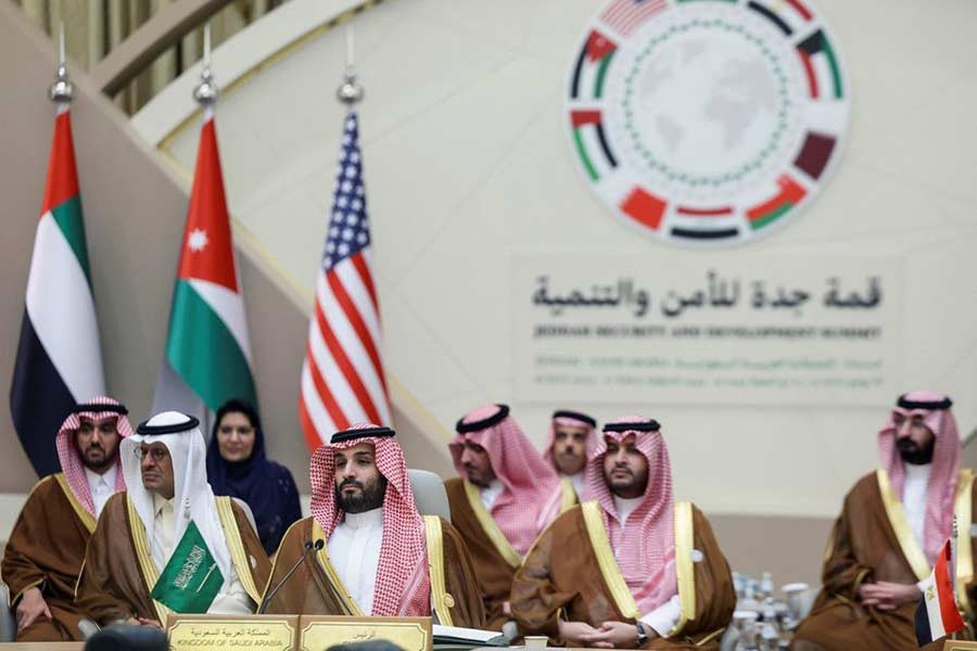 Saudi Crown Prince Mohammed bin Salman attending an Arab summit in Jeddah of Saudi Arabia on Saturday –Reuters photo