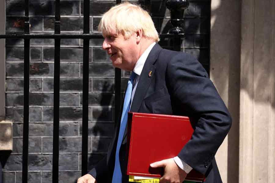 British Prime Minister Boris Johnson walking outside Downing Street in London on Wednesday –Reuters photo