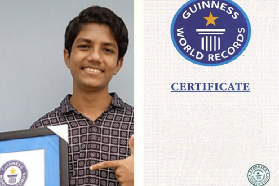 Bangladeshi teen makes Guinness World record stacking most coins into a tower