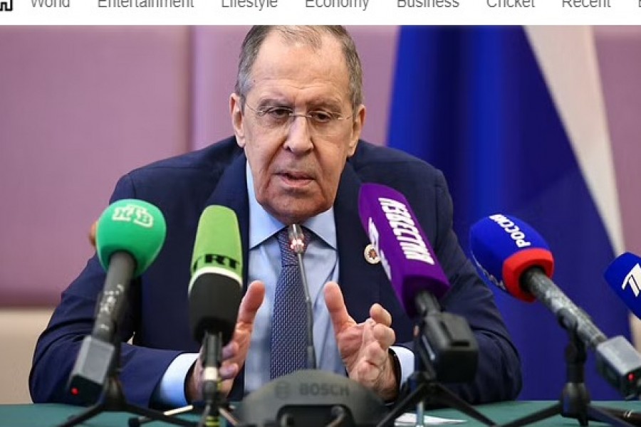 Russia's Foreign Minister Sergei Lavrov speaks during a news conference on the sidelines of the ASEAN Foreign Ministers Meeting in Phnom Penh, Cambodia Aug 5, 2022. REUTERS