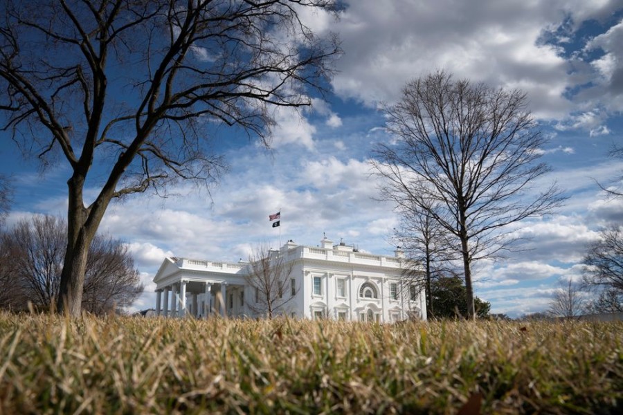 The White House is pictured from the West Wing Driveway in Washington, U.S., February 10, 2022. REUTERS/Tom Brenner