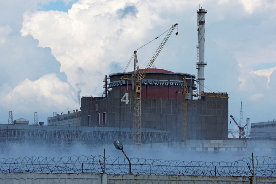A view shows the Zaporizhzhia Nuclear Power Plant in the course of Ukraine-Russia conflict outside the Russian-controlled city of Enerhodar in the Zaporizhzhia region, Ukraine om August 4, 2022 — Reuters photo