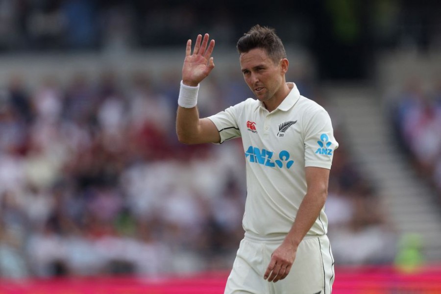 New Zealand's Trent Boult celebrates after taking a wicket — Reuters/Files