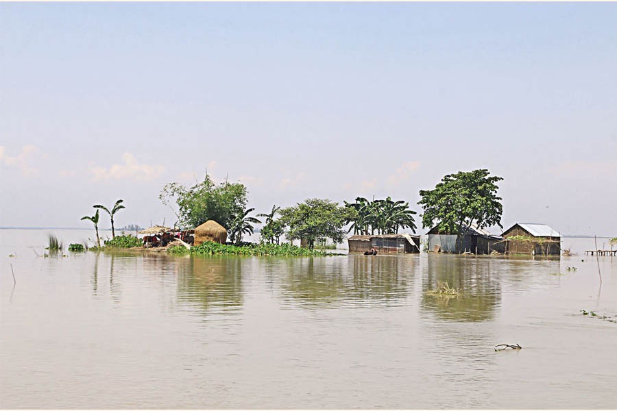 Low-lying areas of coastal districts face flood risk