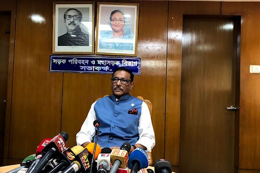 Obaidul Quader warns Awami League members against 'flaunting' powers