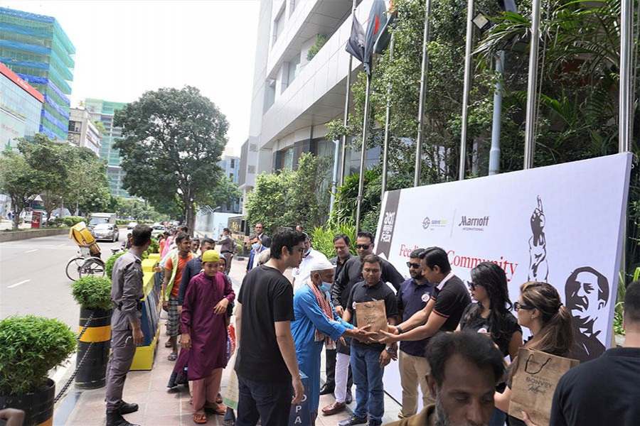 Food Distribution by Westin,  Sheraton on National Mourning Day