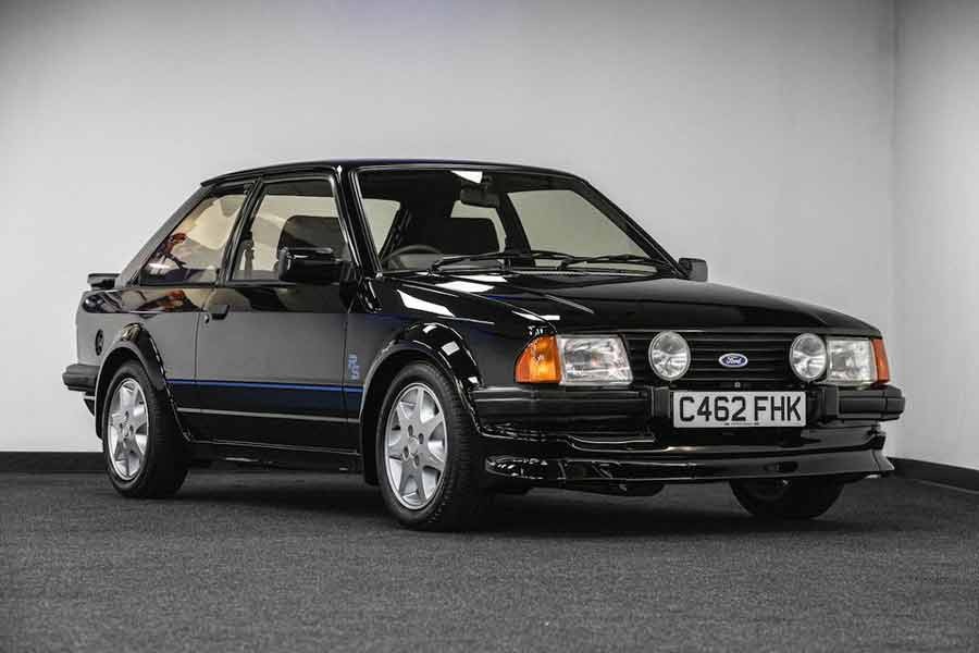 A 1985 Ford Escort RS Turbo S1 car formerly driven by the late Princess Diana, offered for sale via Silverstone Auctions on Saturday, is seen in this undated handout photo taken in an unknown location.