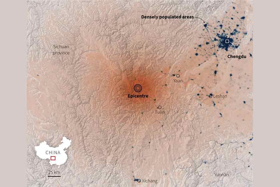 Death toll in China from earthquake reaches 21