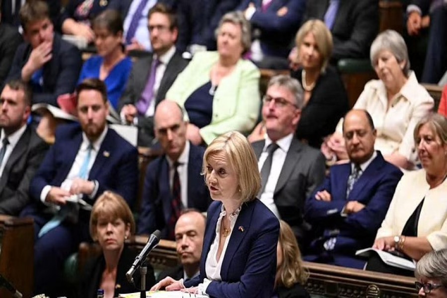 British Prime Minister Liz Truss attends her first Prime Minister's Questions at the House of Commons in London, Britain, September 7, 2022.©UK Parliament via REUTERS