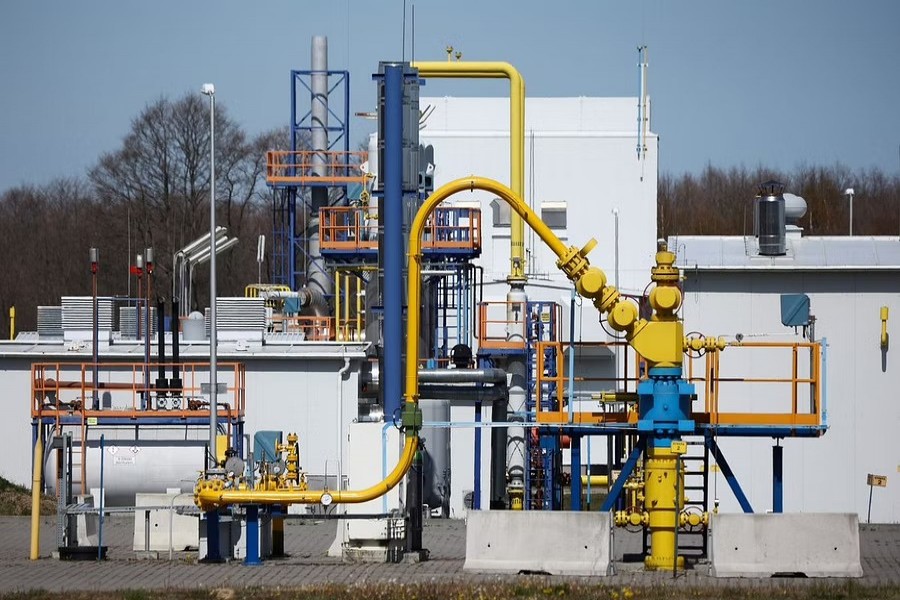 Gas installation is pictured at the Cavern Underground Gas Storage (CUGS) Kosakowo facility, near Debogorze, Poland April, 30. 2022. REUTERS